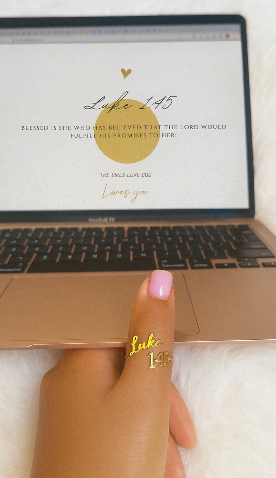 Blessed Is She Who Believed  Ring