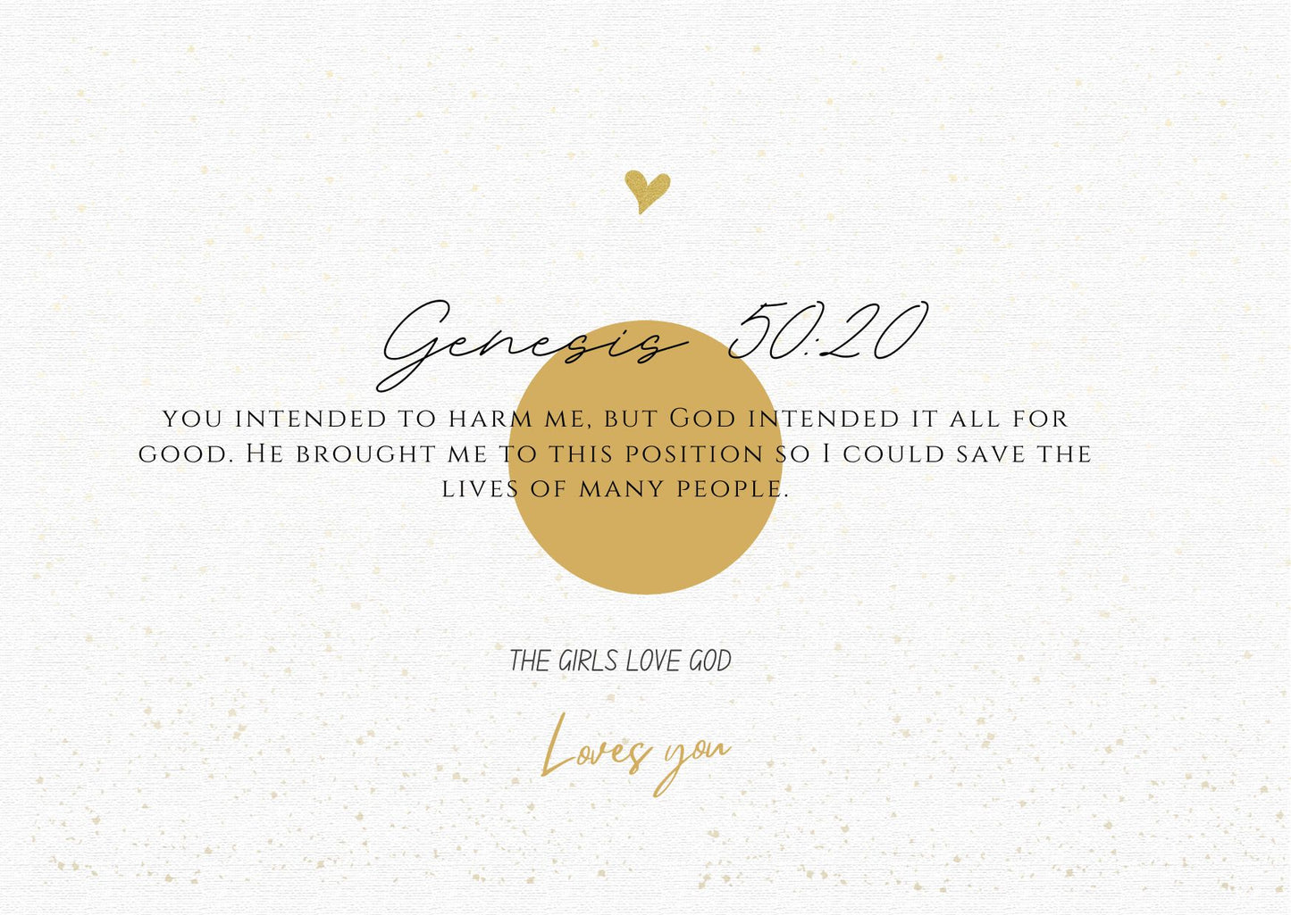The work Bracelet  Genesis 50:20